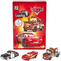 Mattel Cars Auta Blesk McQueen Burák Sheriff Sada 3 kovová vozidla HBW14