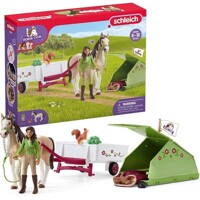 Schleich 42533 Sarah s koníkom a zvieratkami kempují